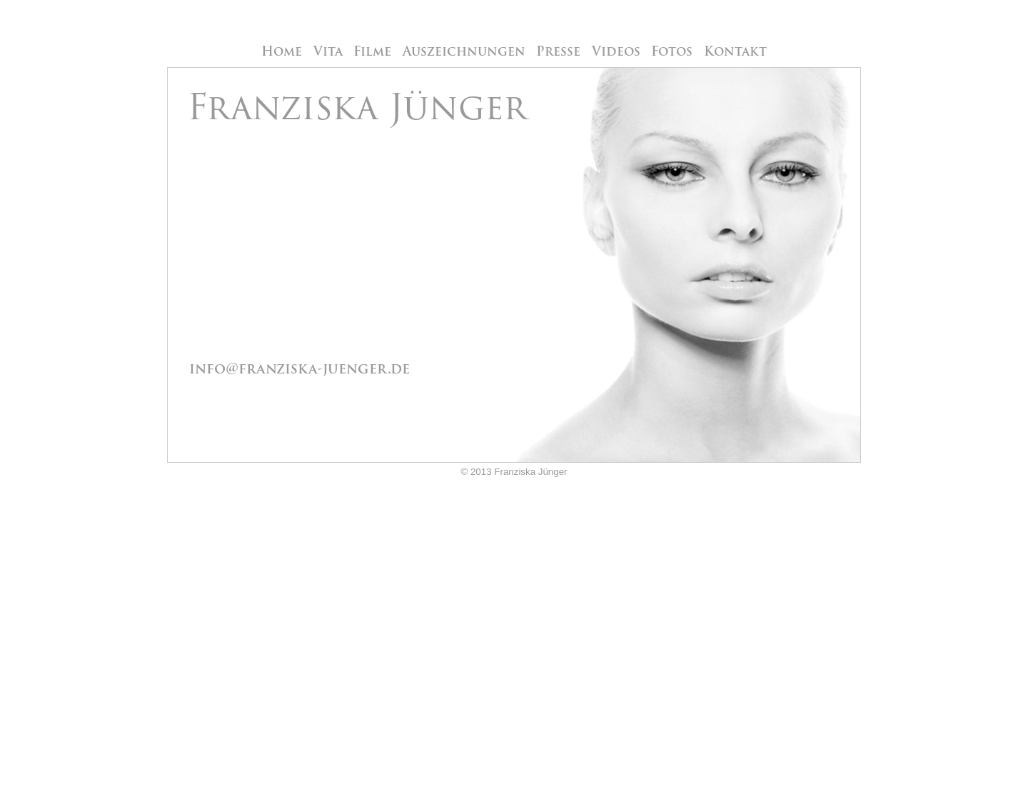 Aktuelle Website-Vorschau von Franziska Jünger