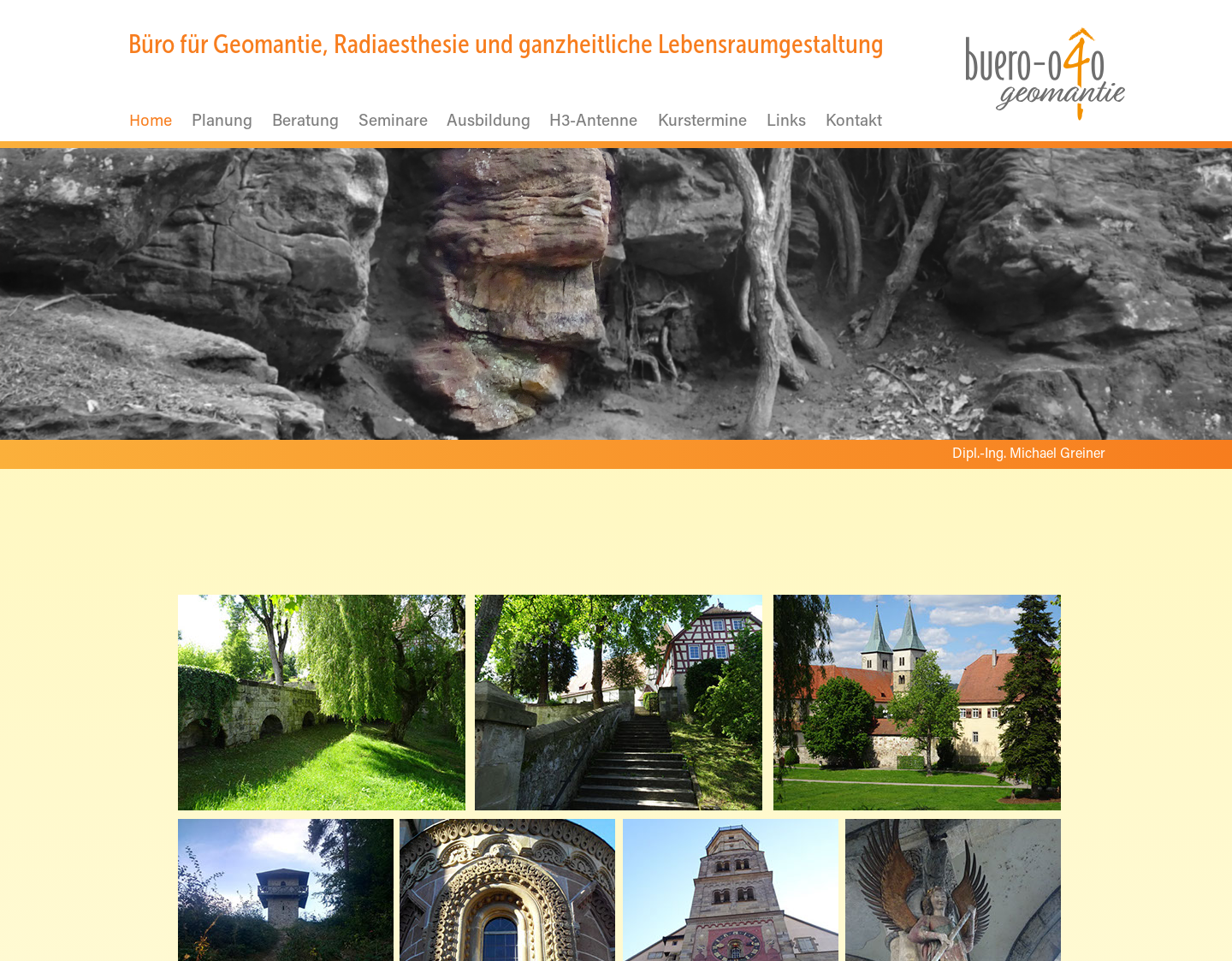 Aktuelle Website-Vorschau von Büro für Geomantie und Radiaesthesie