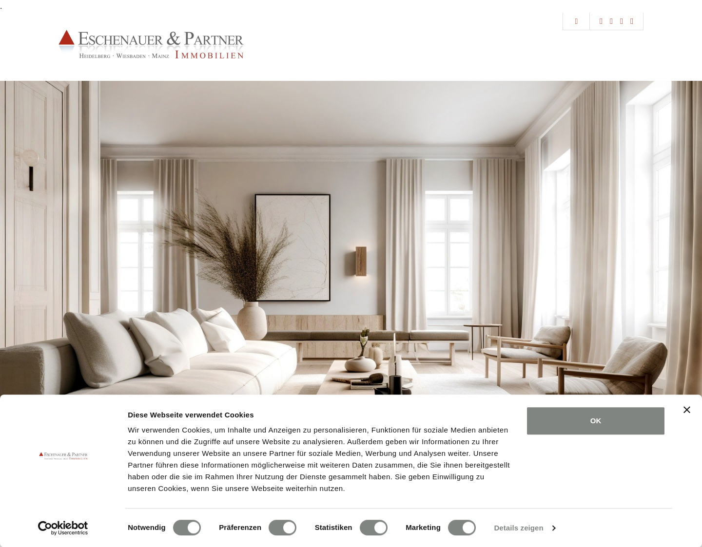 Aktuelle Website-Vorschau von Eschenauer & Partner Immobilien