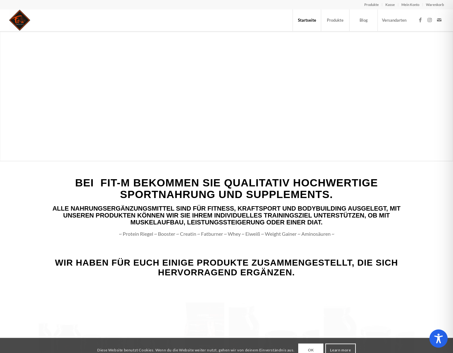 Aktuelle Website-Vorschau von Fit-M ~ Qualitativ hochwertige Sportnahrung