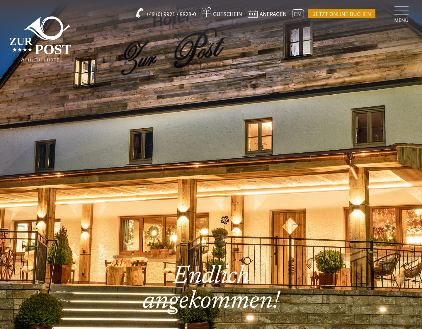 Aktuelle Website-Vorschau von Hotel Zur Post