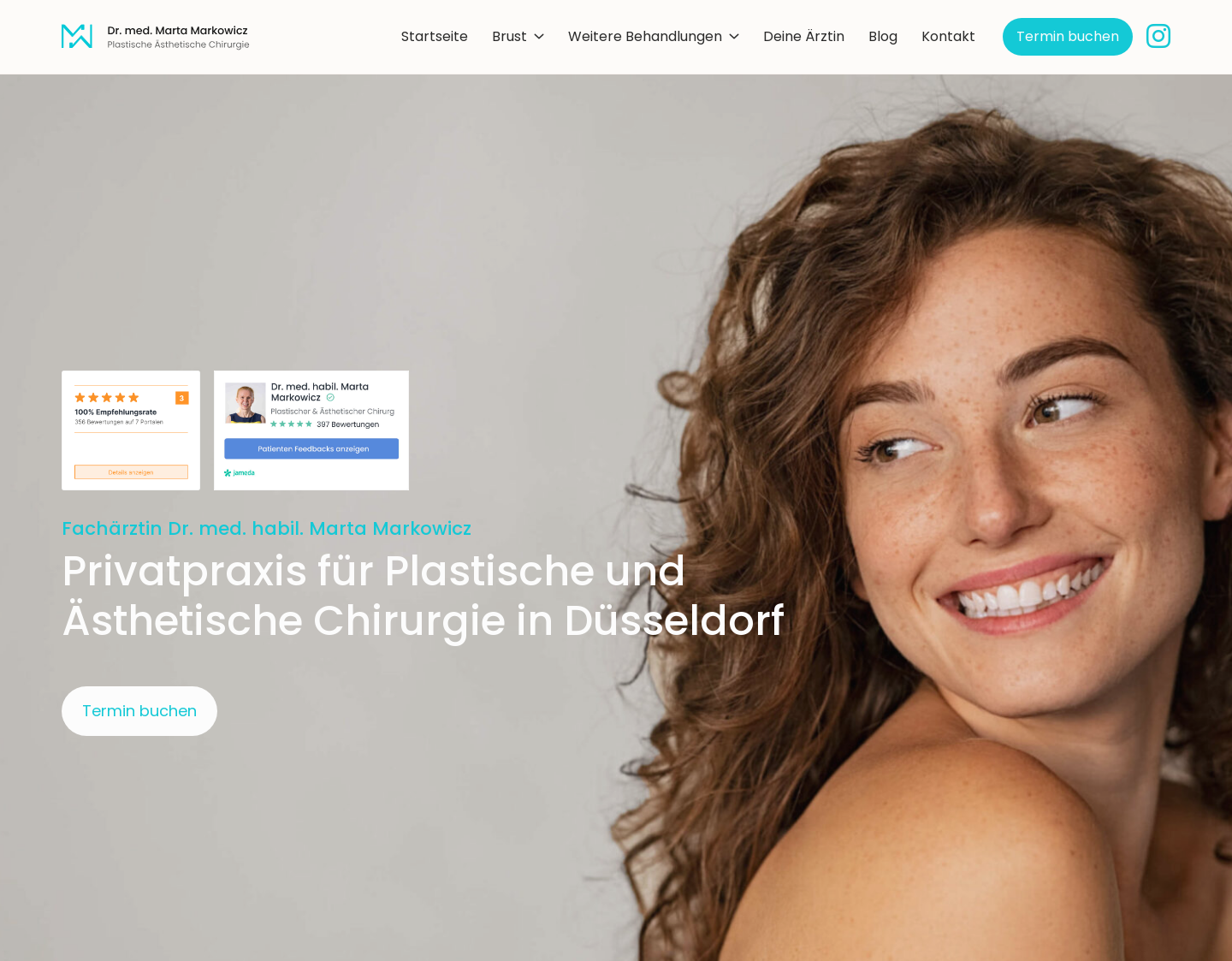 Aktuelle Website-Vorschau von Privatpraxis für plastische & ästhetische Chirurgi