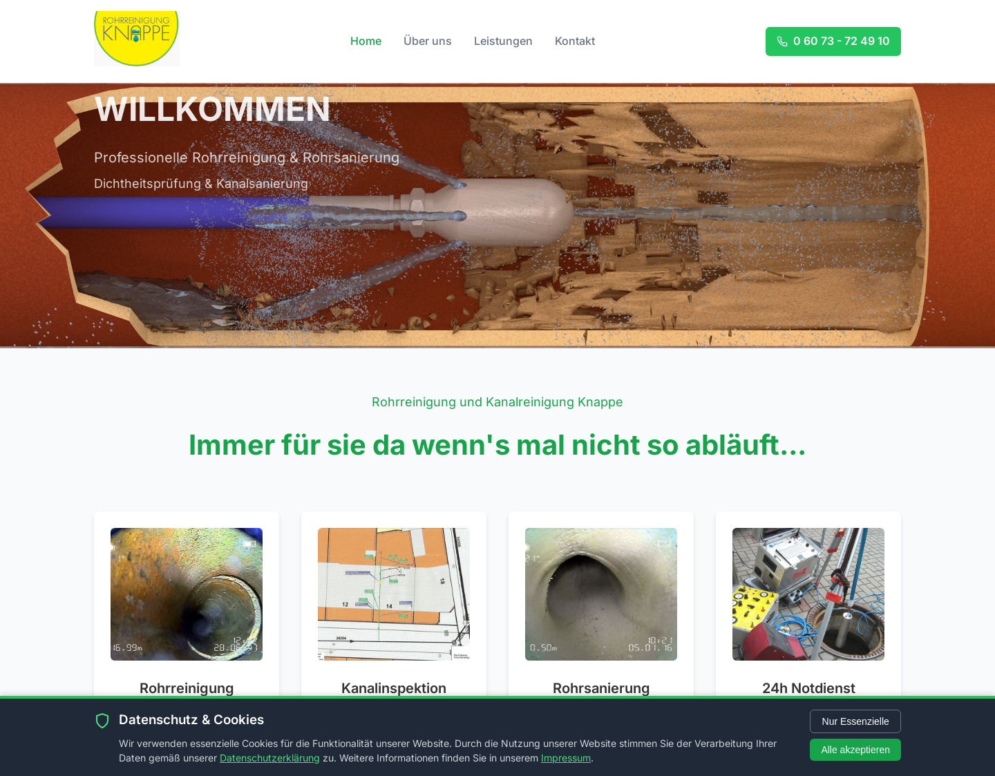 Aktuelle Website-Vorschau von KPK Dienstleistungen Knappe