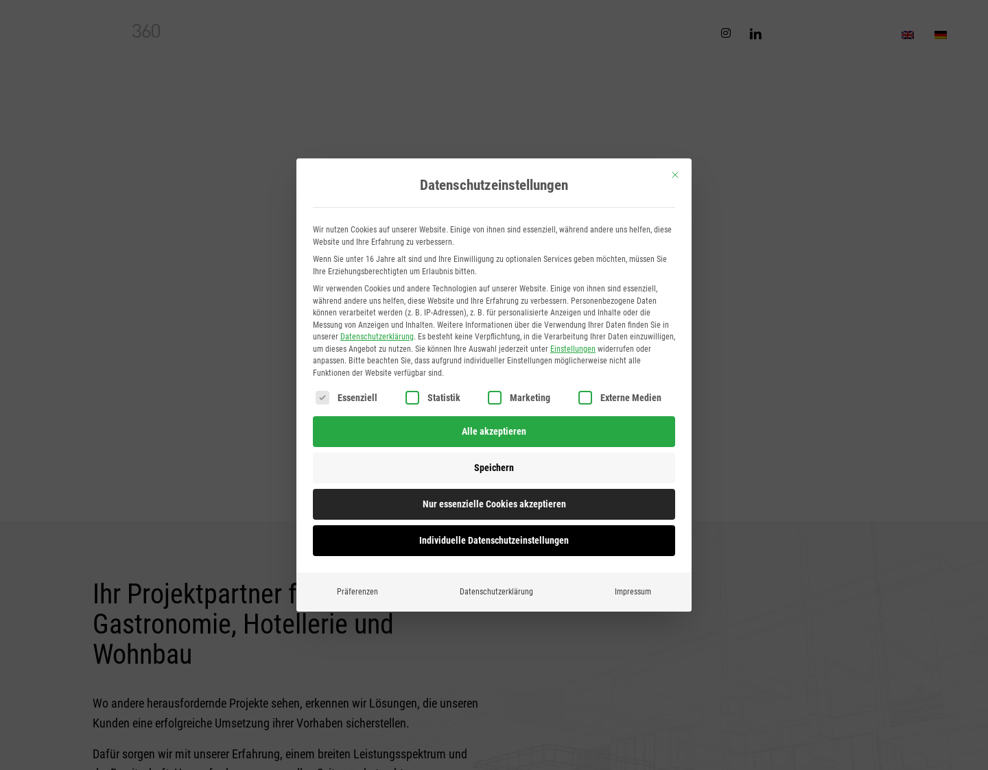 Aktuelle Website-Vorschau von Infracom360