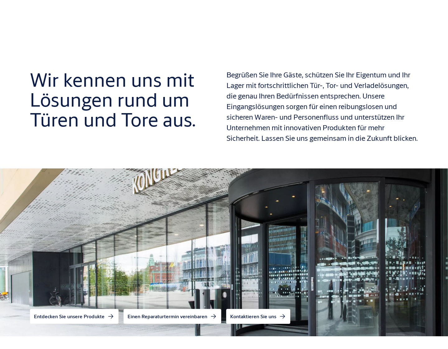 Aktuelle Website-Vorschau von ASSA ABLOY Entrance Systems GmbH