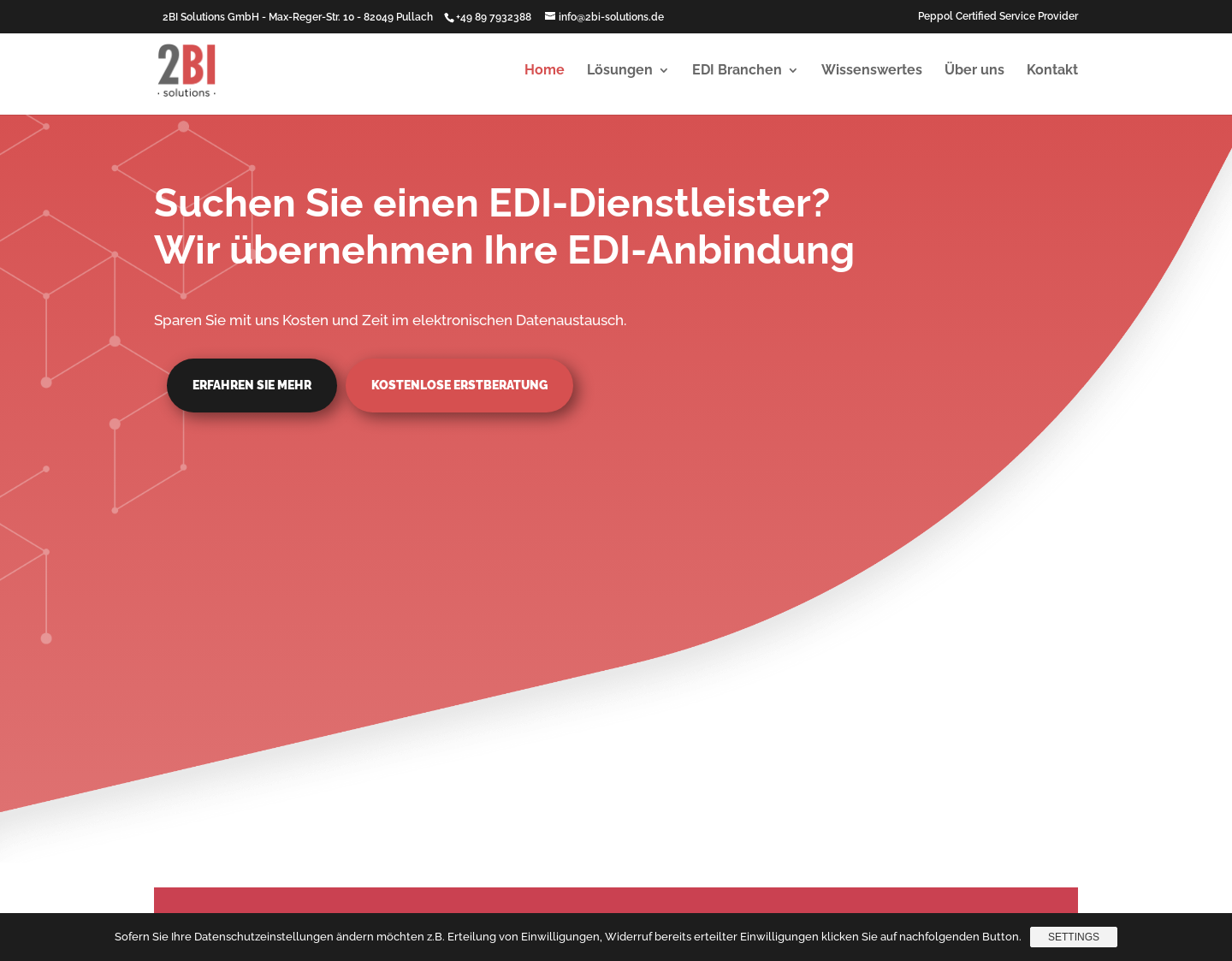 Aktuelle Website-Vorschau von 2BI Solutions