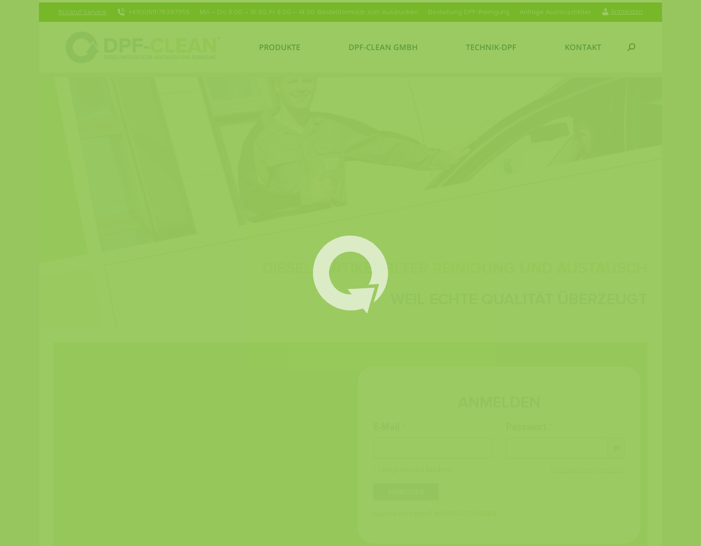 Aktuelle Website-Vorschau von DPF-CLEAN GmbH