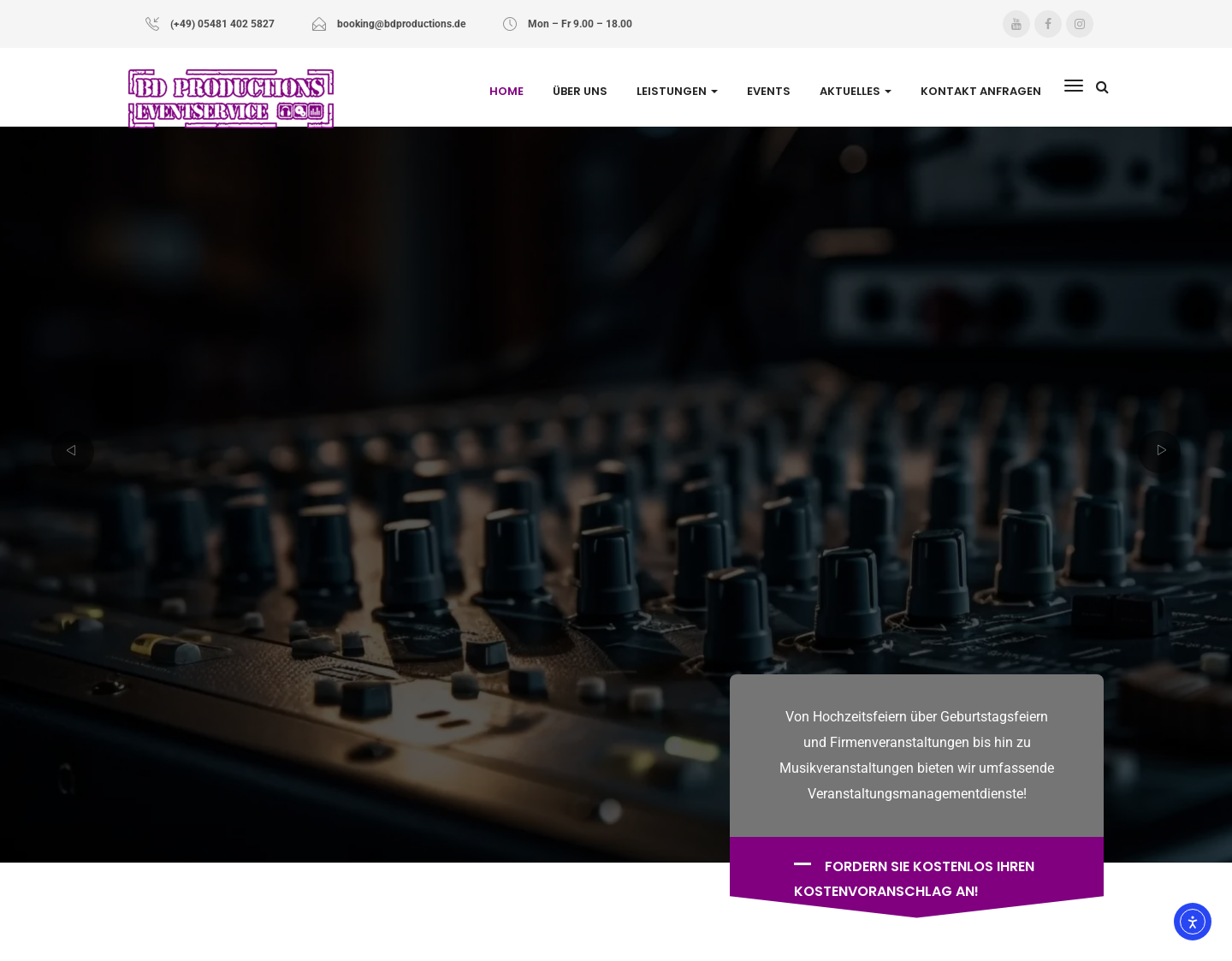 Aktuelle Website-Vorschau von Mobiler Hochzeits DJ