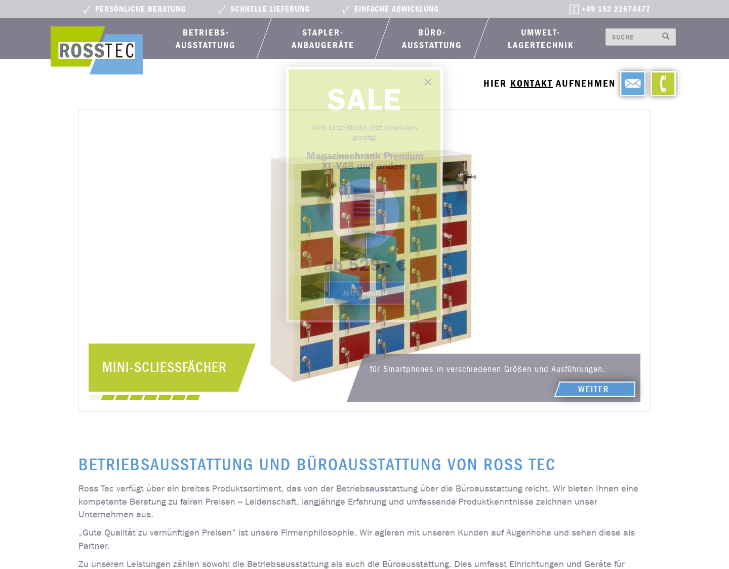 Aktuelle Website-Vorschau von RossTec Inh. Carmen Roß