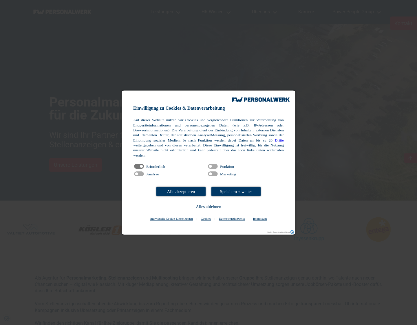 Aktuelle Website-Vorschau von Home of HR-Marketing & Employer Branding