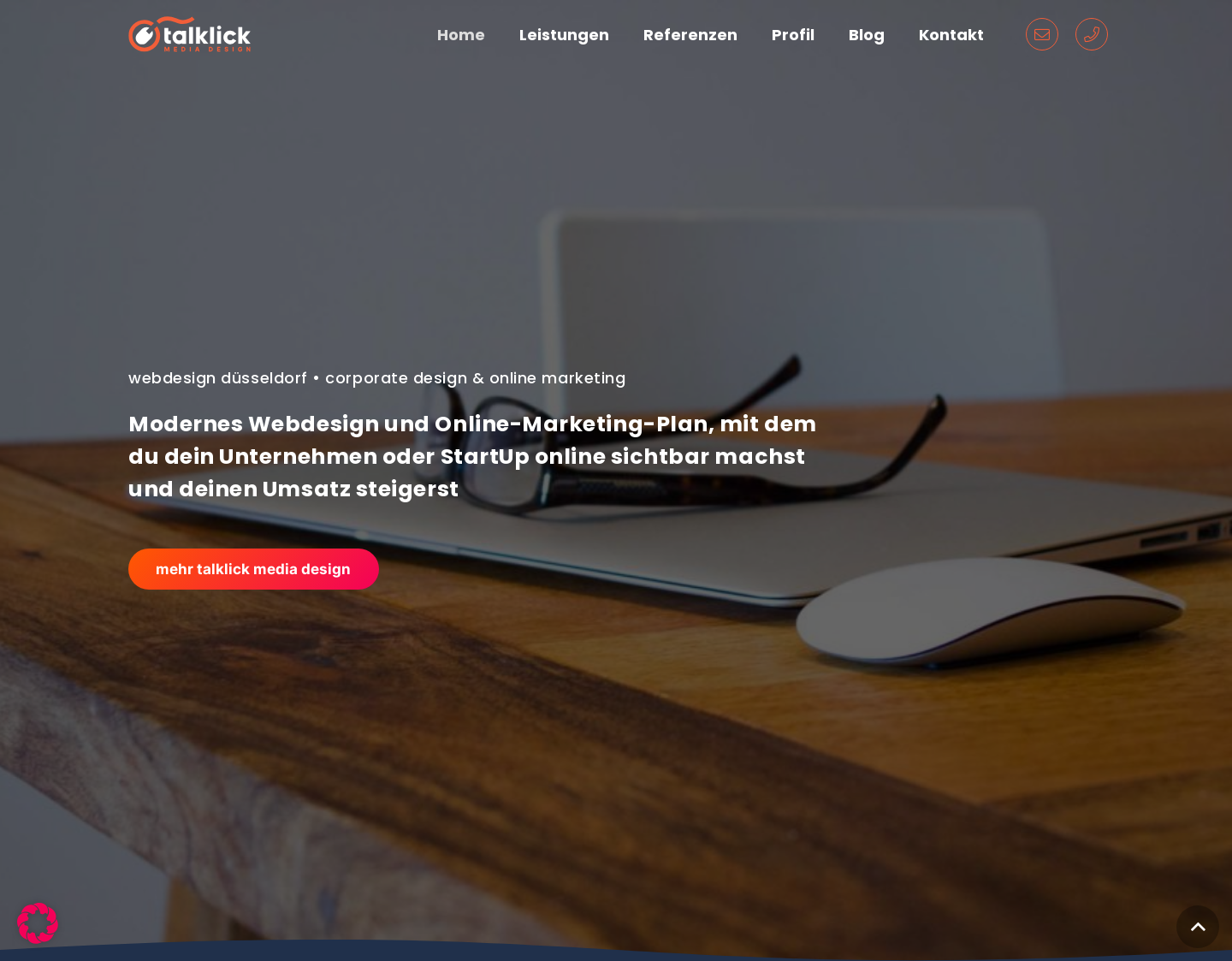 Aktuelle Website-Vorschau von talklick web & graphic design