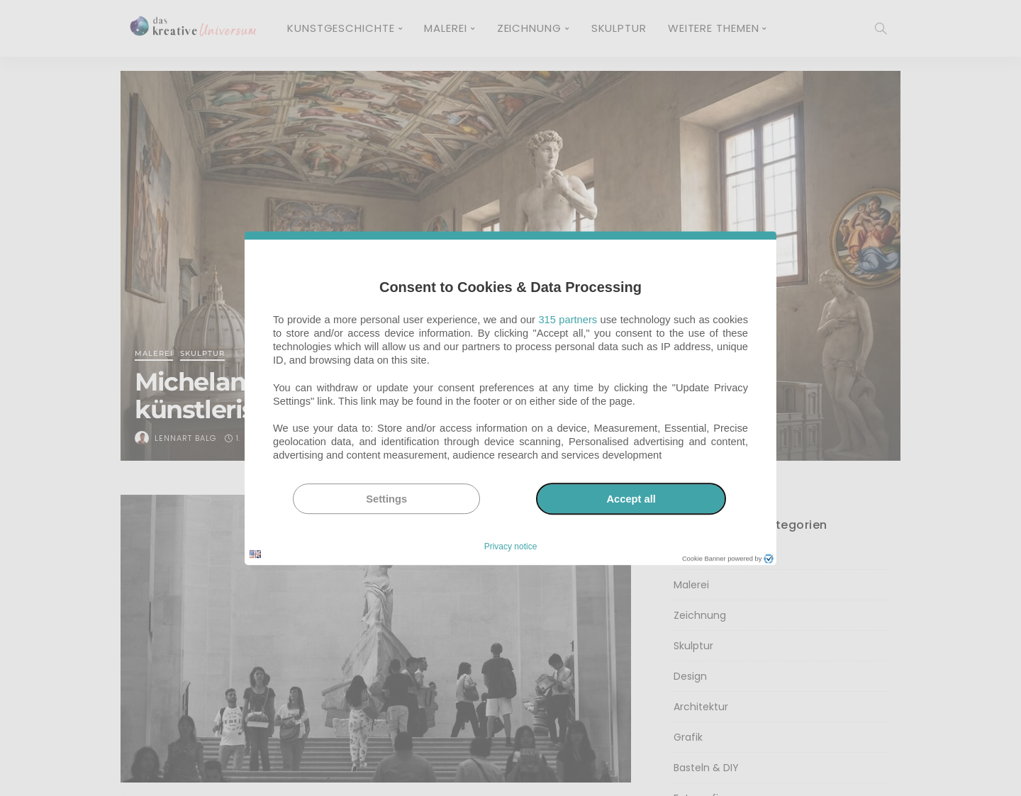Aktuelle Website-Vorschau von Daskreativeuniversum