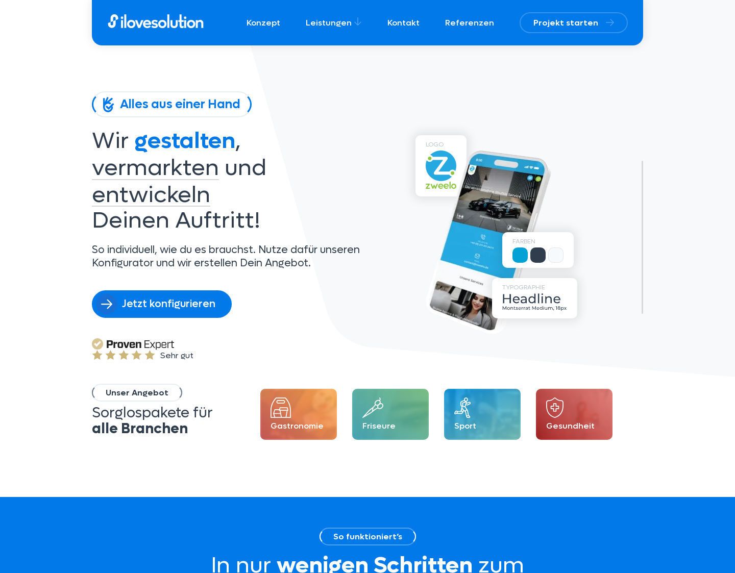 Aktuelle Website-Vorschau von ilovesolution Webdesign & SEO Düsseldorf