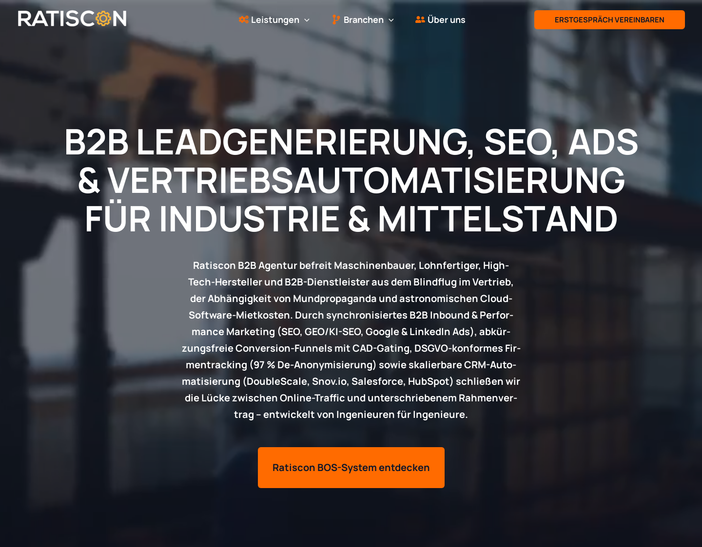 Aktuelle Website-Vorschau von Ratiscon -| Suchmaschinenoptimierung