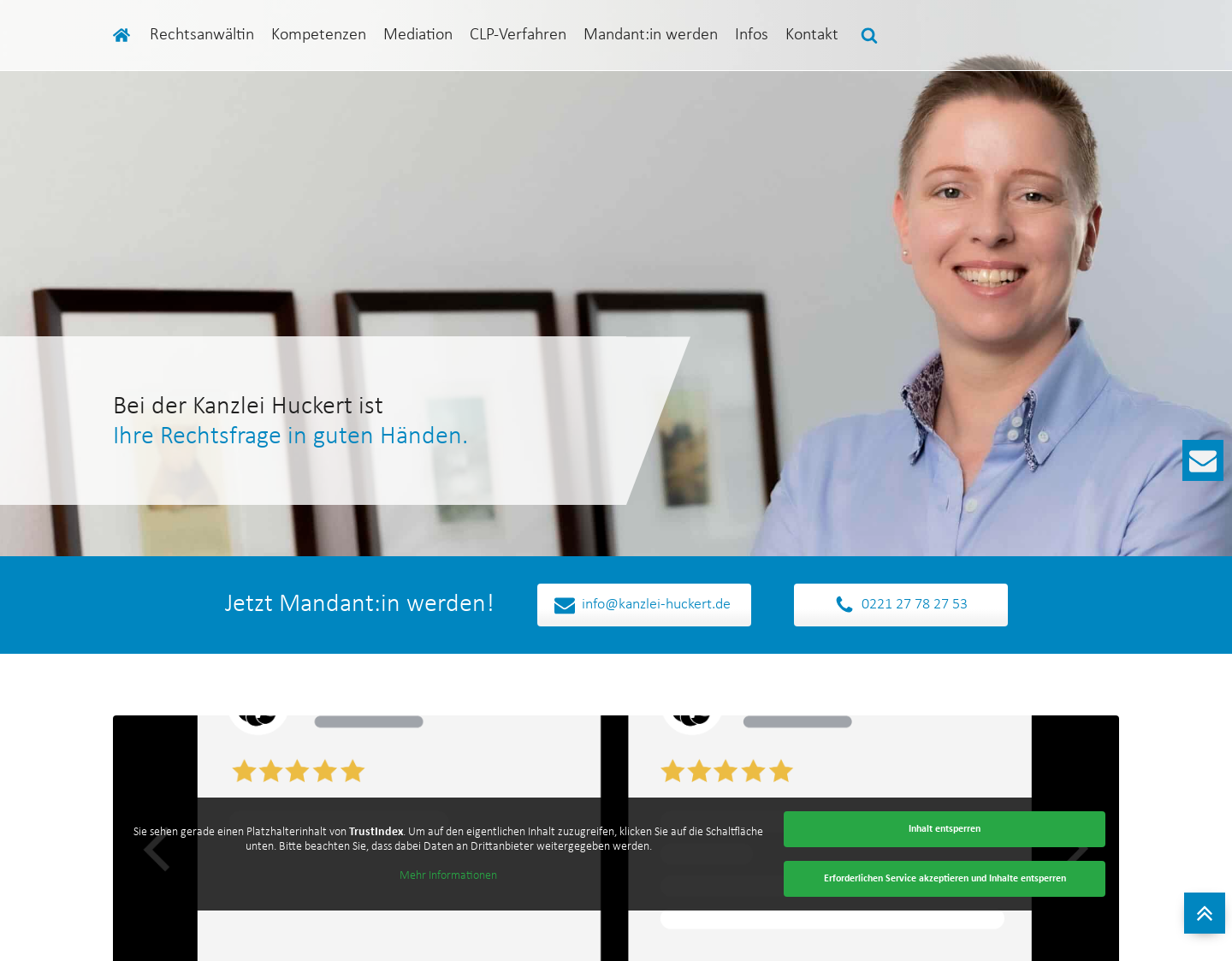 Aktuelle Website-Vorschau von Fachanwältin für Familienrecht Simone Huckert