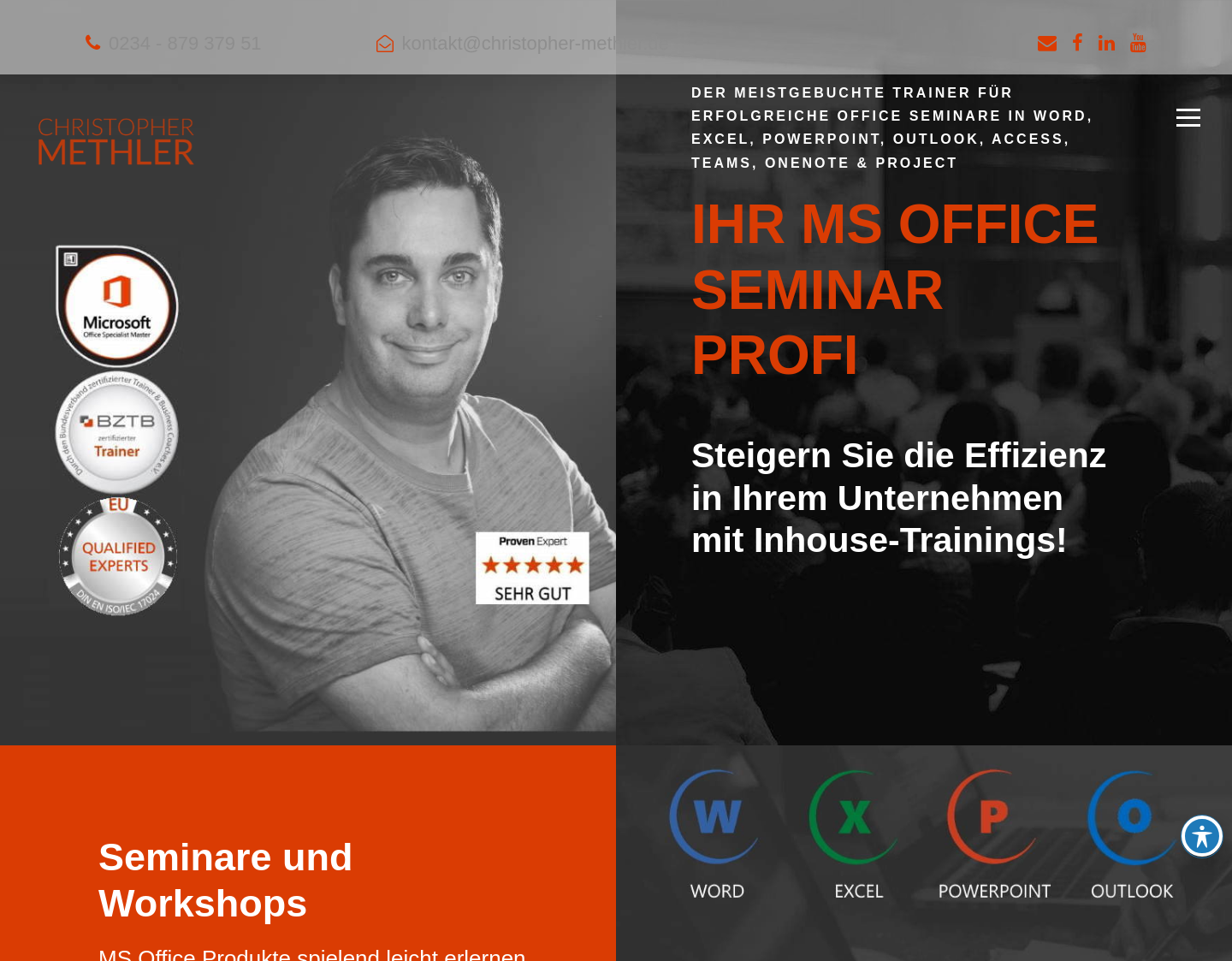 Aktuelle Website-Vorschau von IHR MS OFFICE SEMINAR-PROFI