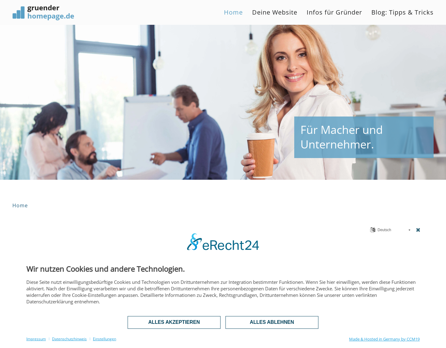 Aktuelle Website-Vorschau von Internetseite kostenlos erstellen