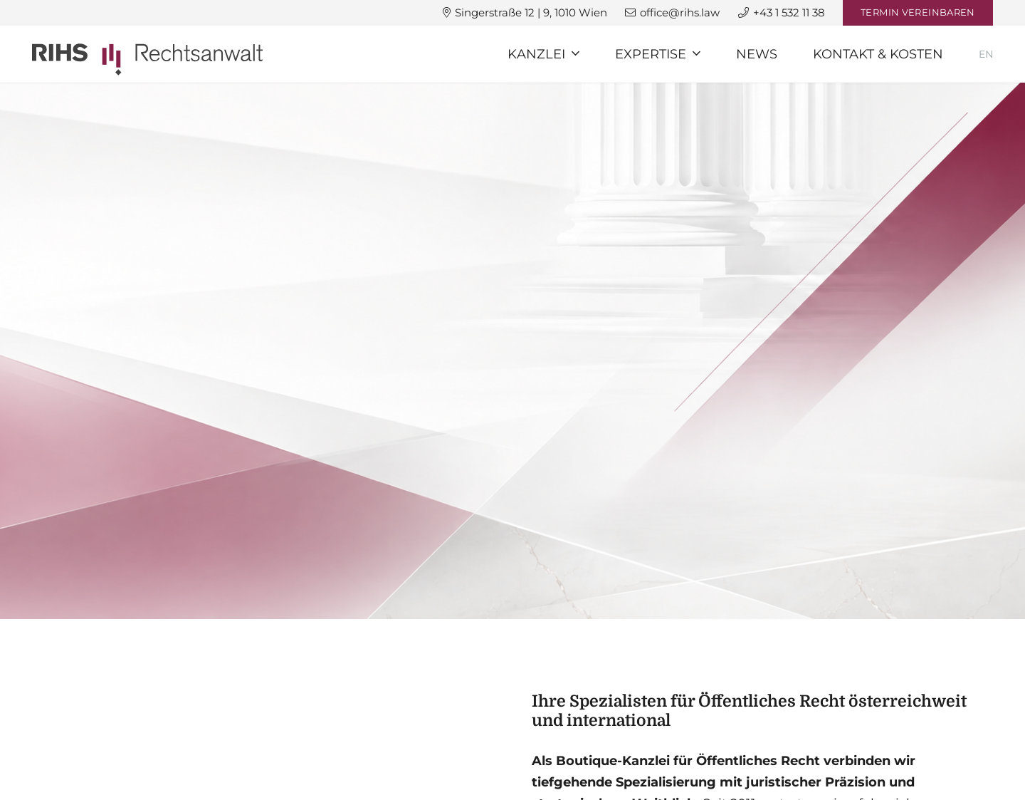 Aktuelle Website-Vorschau von Dr. Georg Rihs - Rechtsanwalt