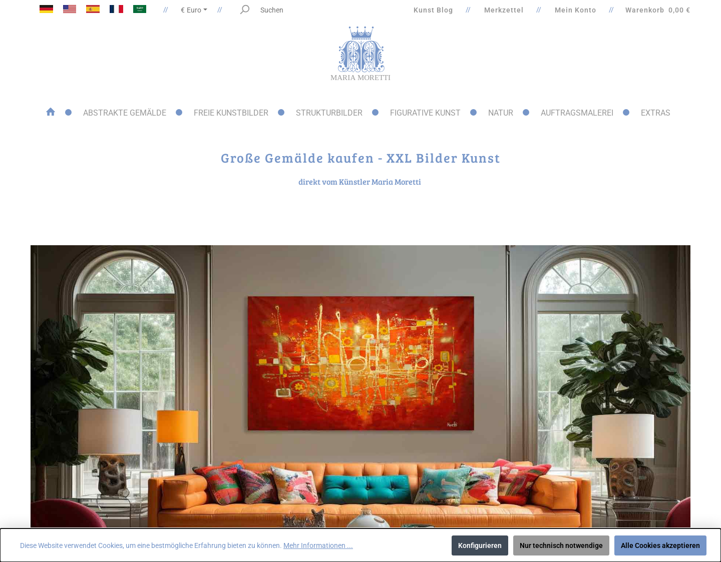 Aktuelle Website-Vorschau von Maria Moretti