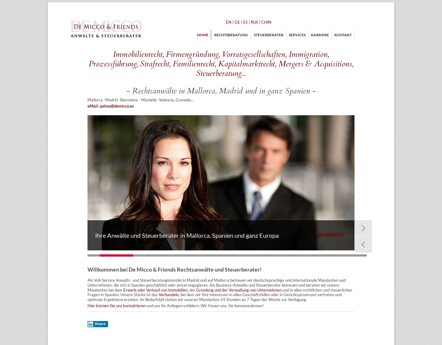 Aktuelle Website-Vorschau von Lawyers & Auditors