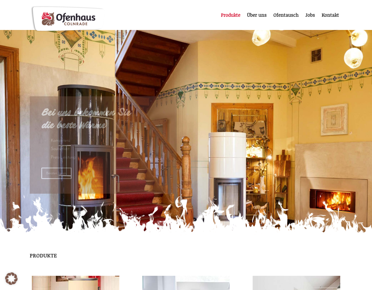 Aktuelle Website-Vorschau von Das Ofenhaus Colnrade