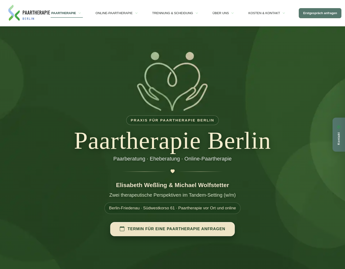 Aktuelle Website-Vorschau von Paartherapie Berlin