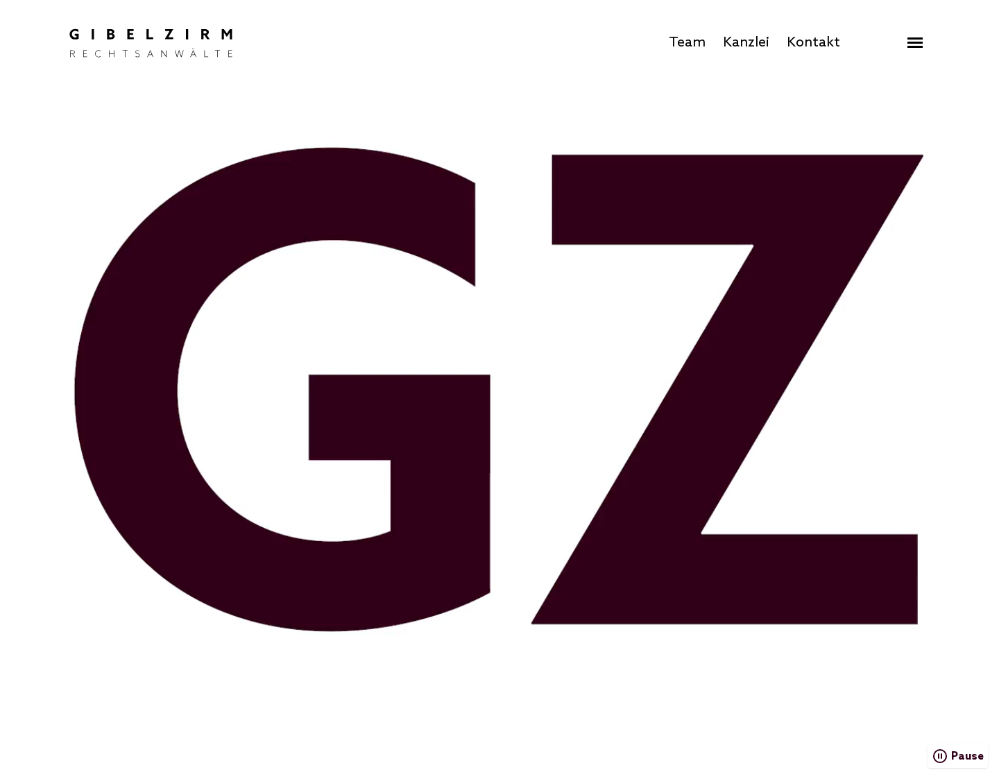 Aktuelle Website-Vorschau von Gibel Zirm Rechtsanwälte