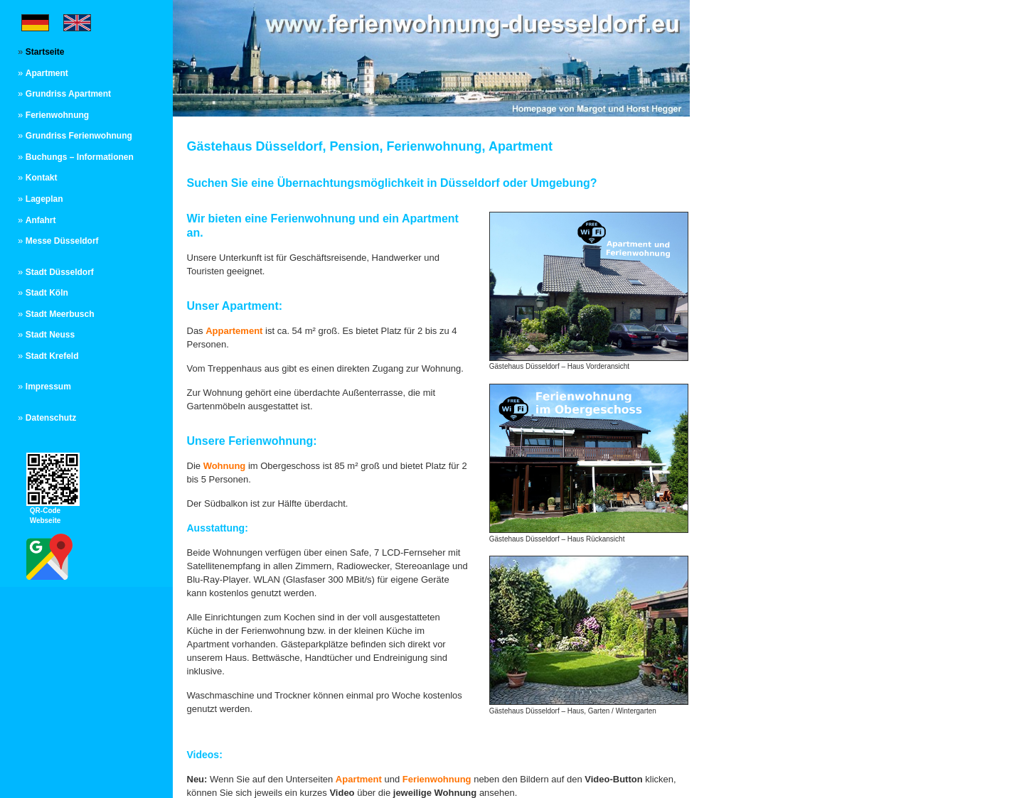 Aktuelle Website-Vorschau von Pension Hegger