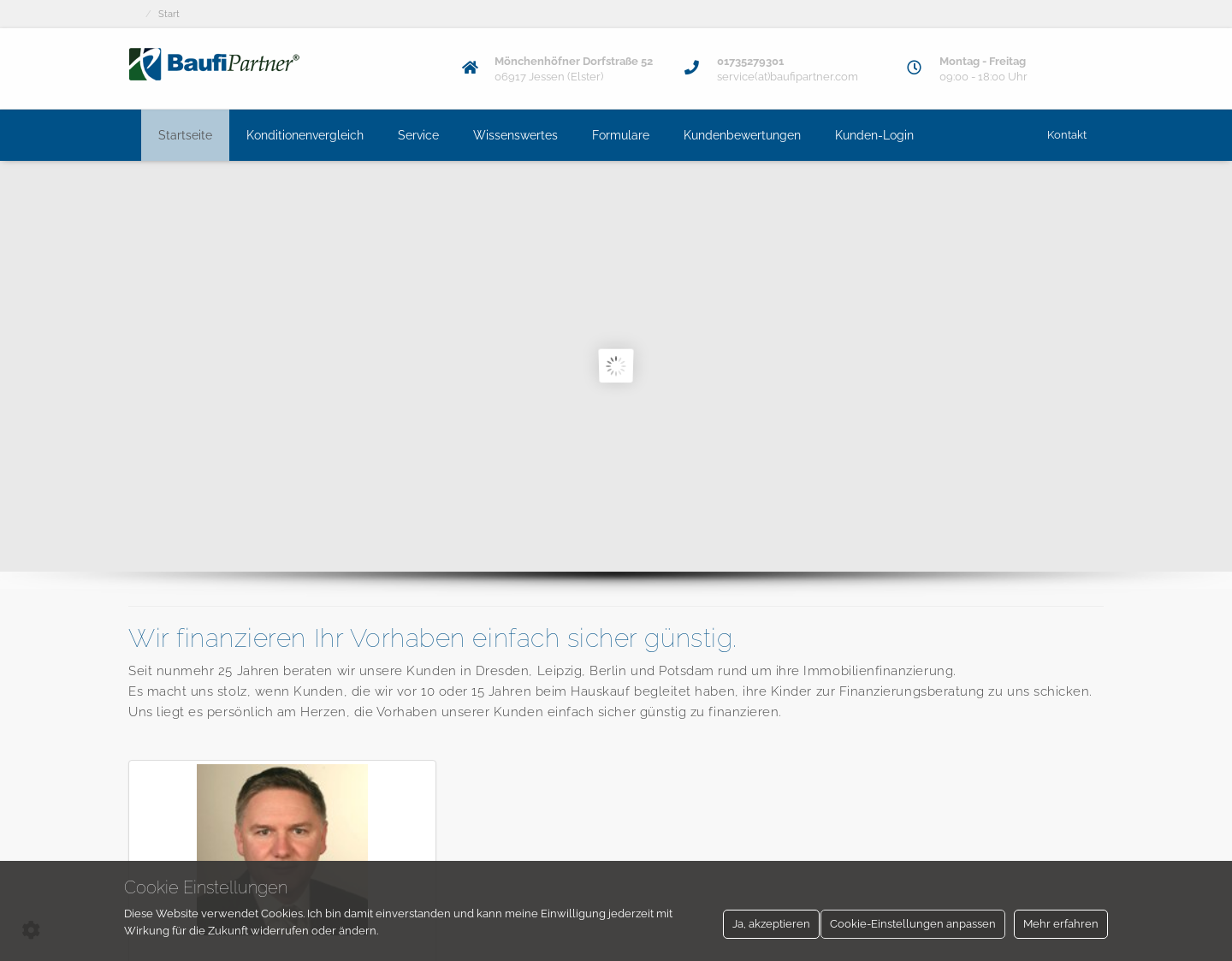 Aktuelle Website-Vorschau von BaufiPartner Baufinanzierungen - Ihr Ver