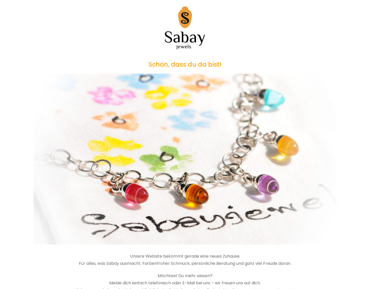 Aktuelle Website-Vorschau von Sabay Jewels Schmuckkollektion