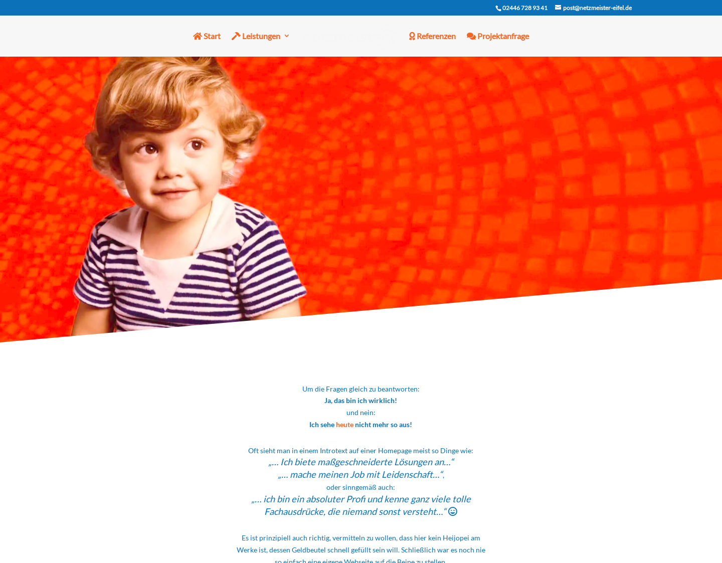 Aktuelle Website-Vorschau von Netzmeister-Eifel
