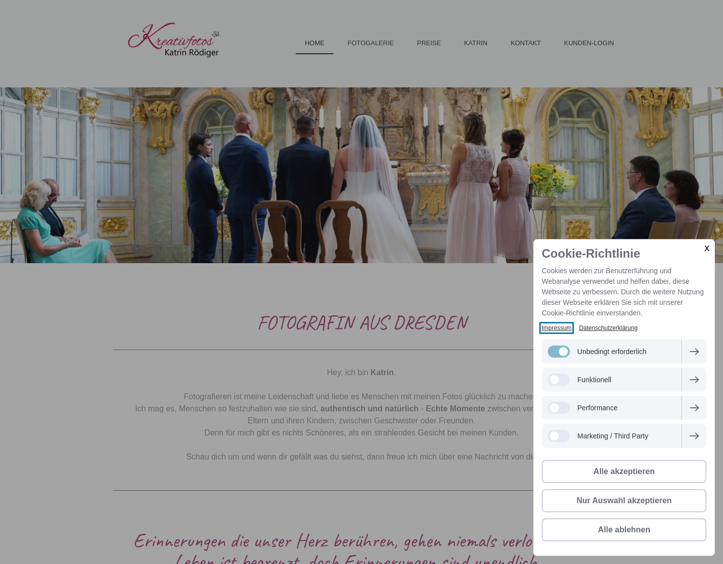 Aktuelle Website-Vorschau von Kreativfotos Katrin Rödiger