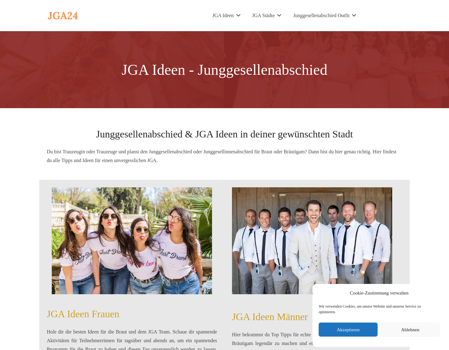 Aktuelle Website-Vorschau von JGA24.net