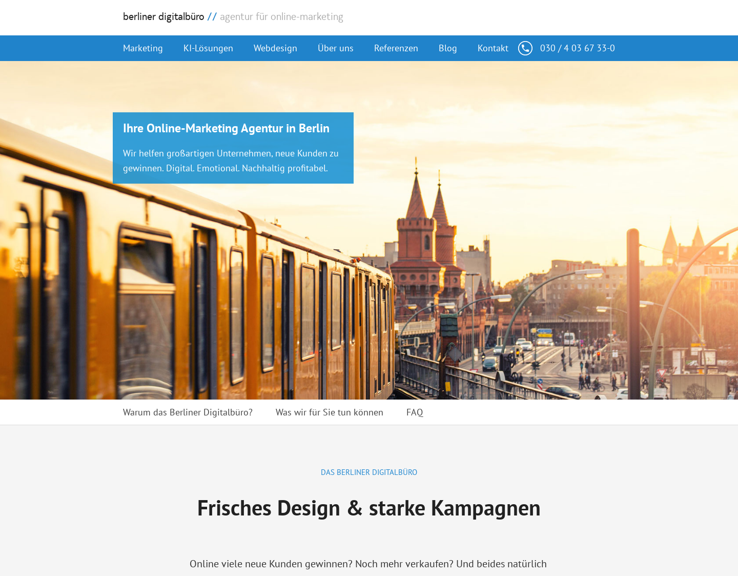 Aktuelle Website-Vorschau von Berliner Digitalbüro - Online-Marketing