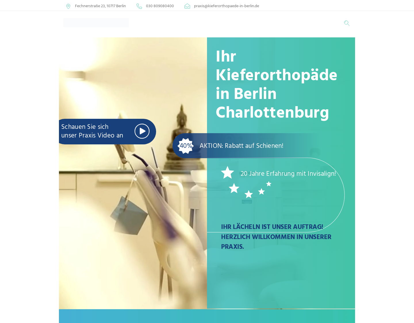 Aktuelle Website-Vorschau von Kieferorthopädie Berlin - Dr. Christine Voslamber