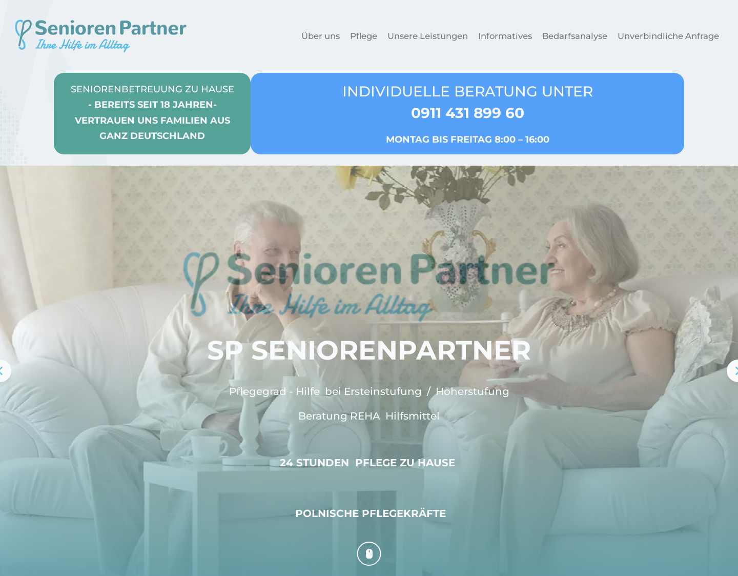 Aktuelle Website-Vorschau von SP SeniorenPartner UG (h.b) & Co.KG