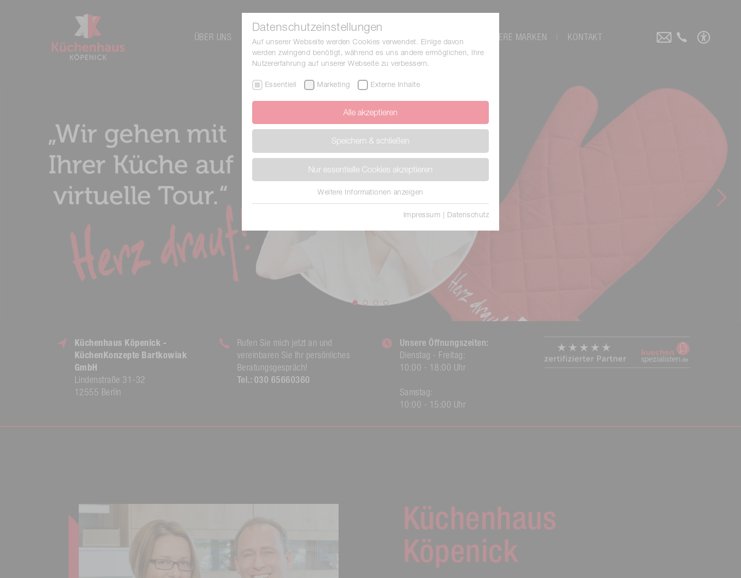 Aktuelle Website-Vorschau von Küchenhaus Köpenick