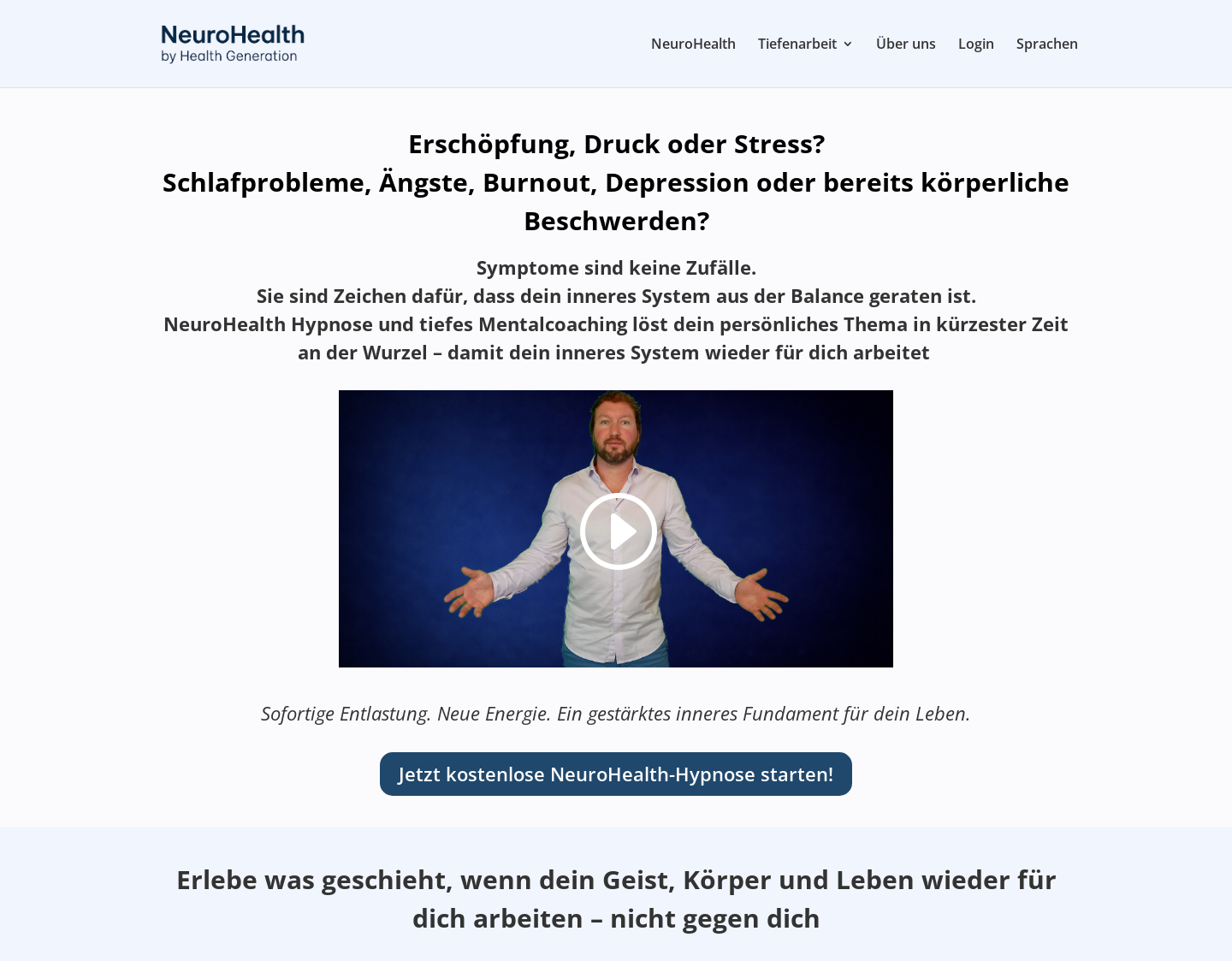 Aktuelle Website-Vorschau von Health Generation