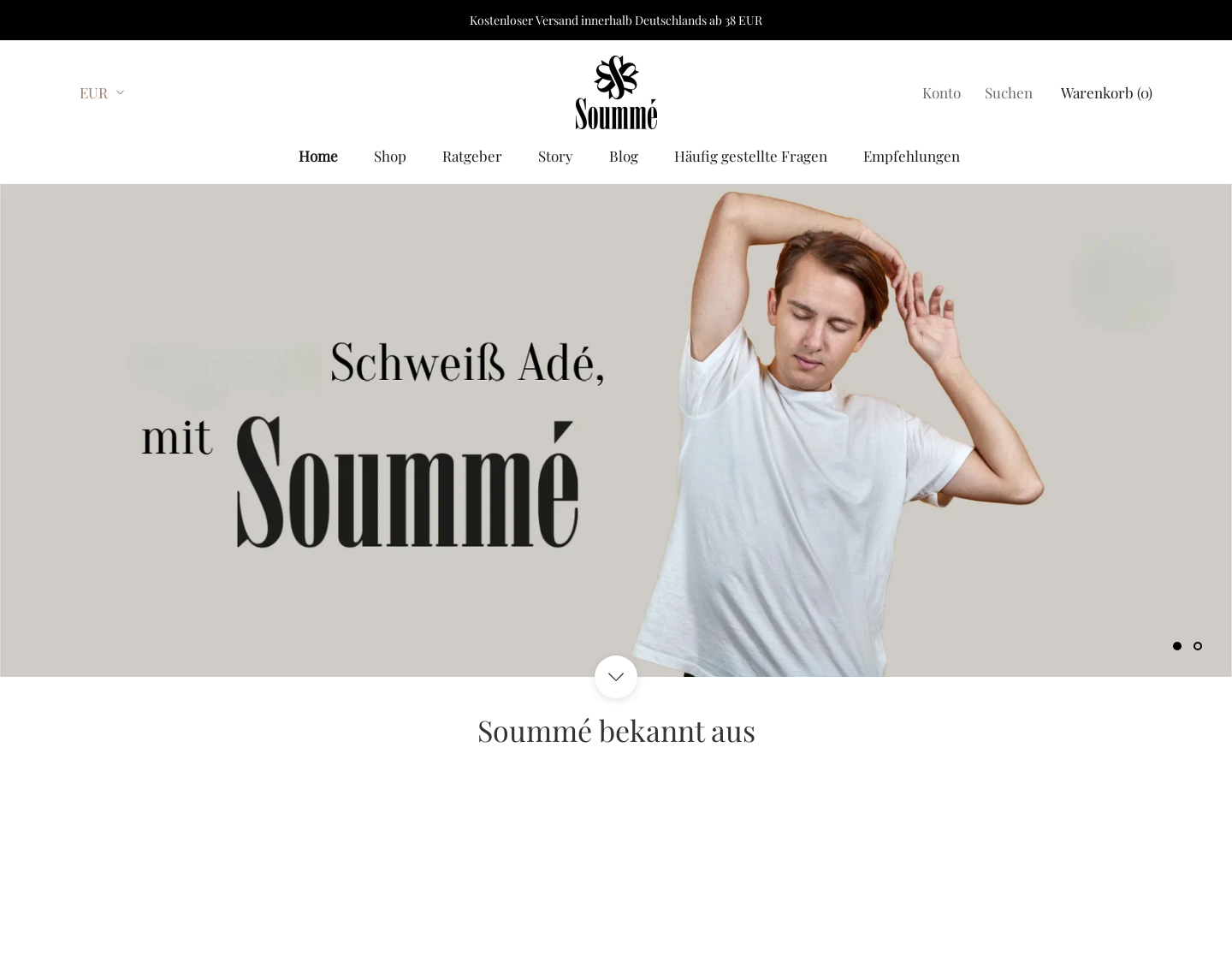 Aktuelle Website-Vorschau von Soummé GmbH