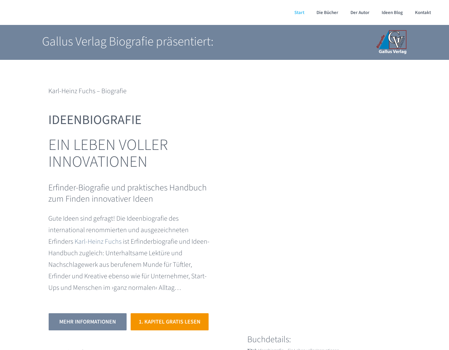 Aktuelle Website-Vorschau von Ideenbiografie