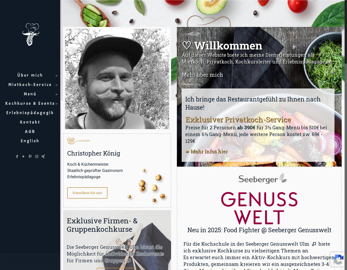 Aktuelle Website-Vorschau von Food-Fighter Mietkoch-Service