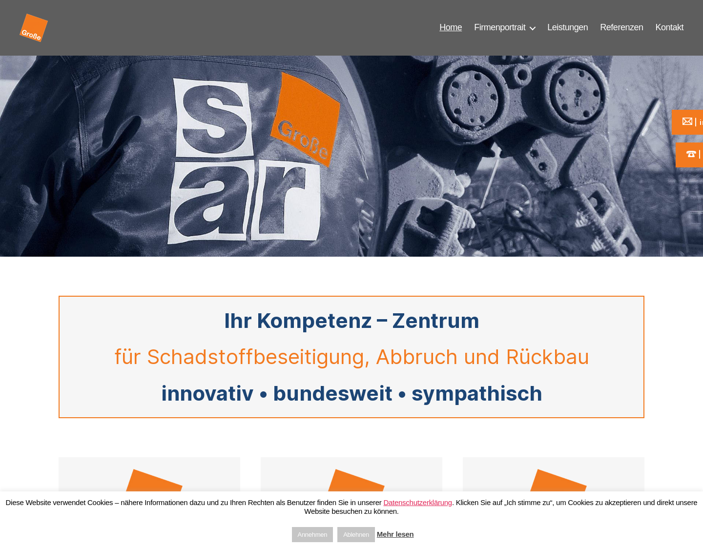 Aktuelle Website-Vorschau von SAR Große