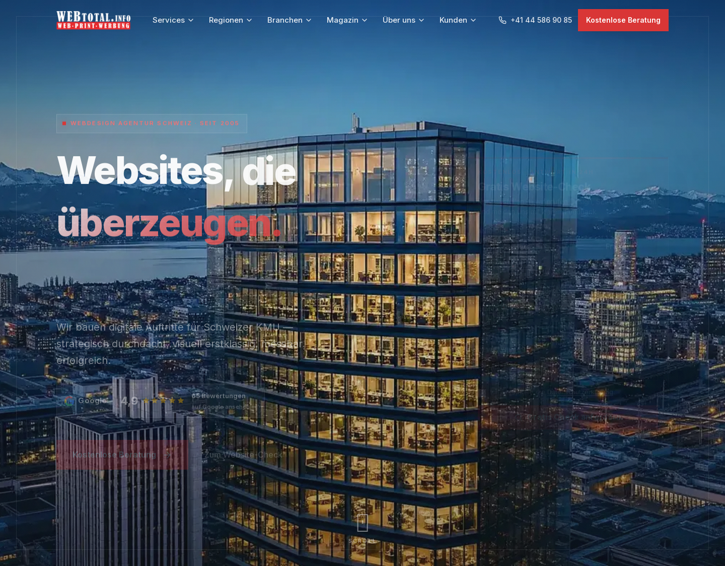 Aktuelle Website-Vorschau von WEBtotal.info Homepage machen lassen