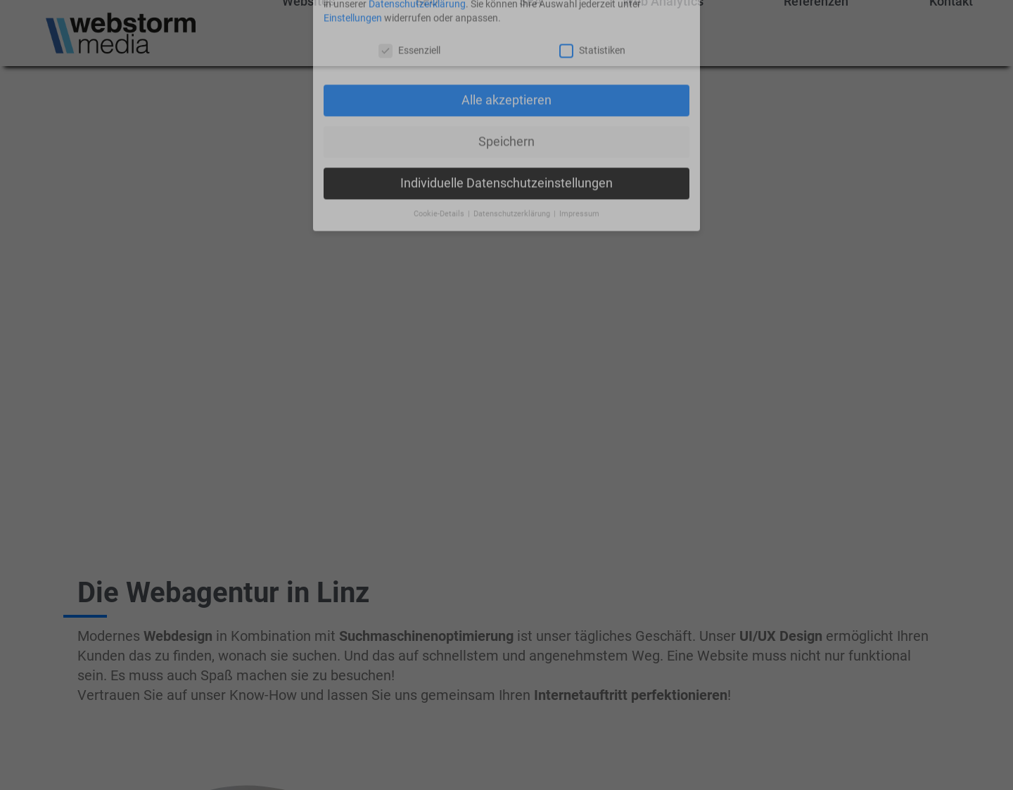 Aktuelle Website-Vorschau von Webstorm Media - Agentur für Webdesign und SEO