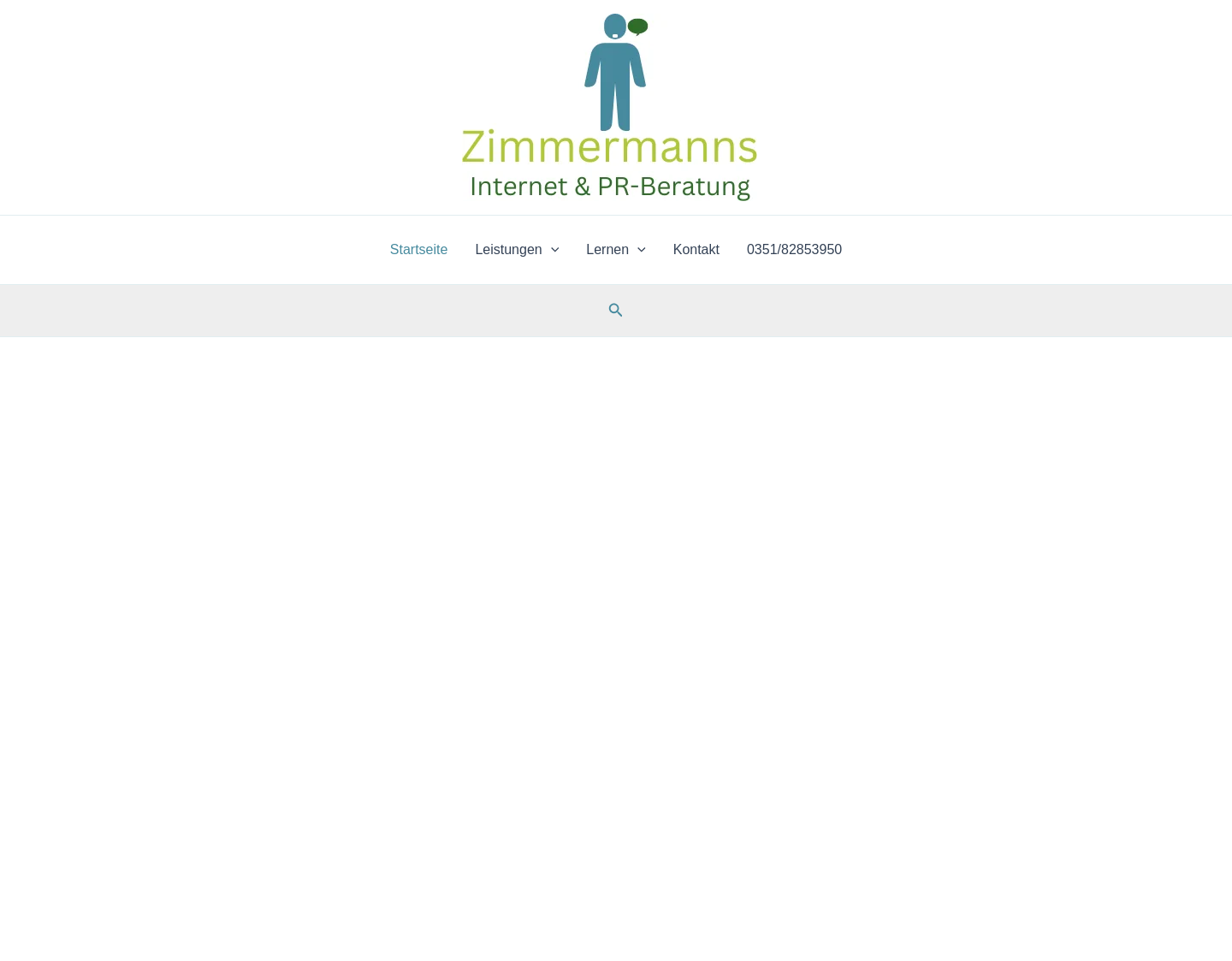 Aktuelle Website-Vorschau von Zimmermanns Internet & PR-Beratung