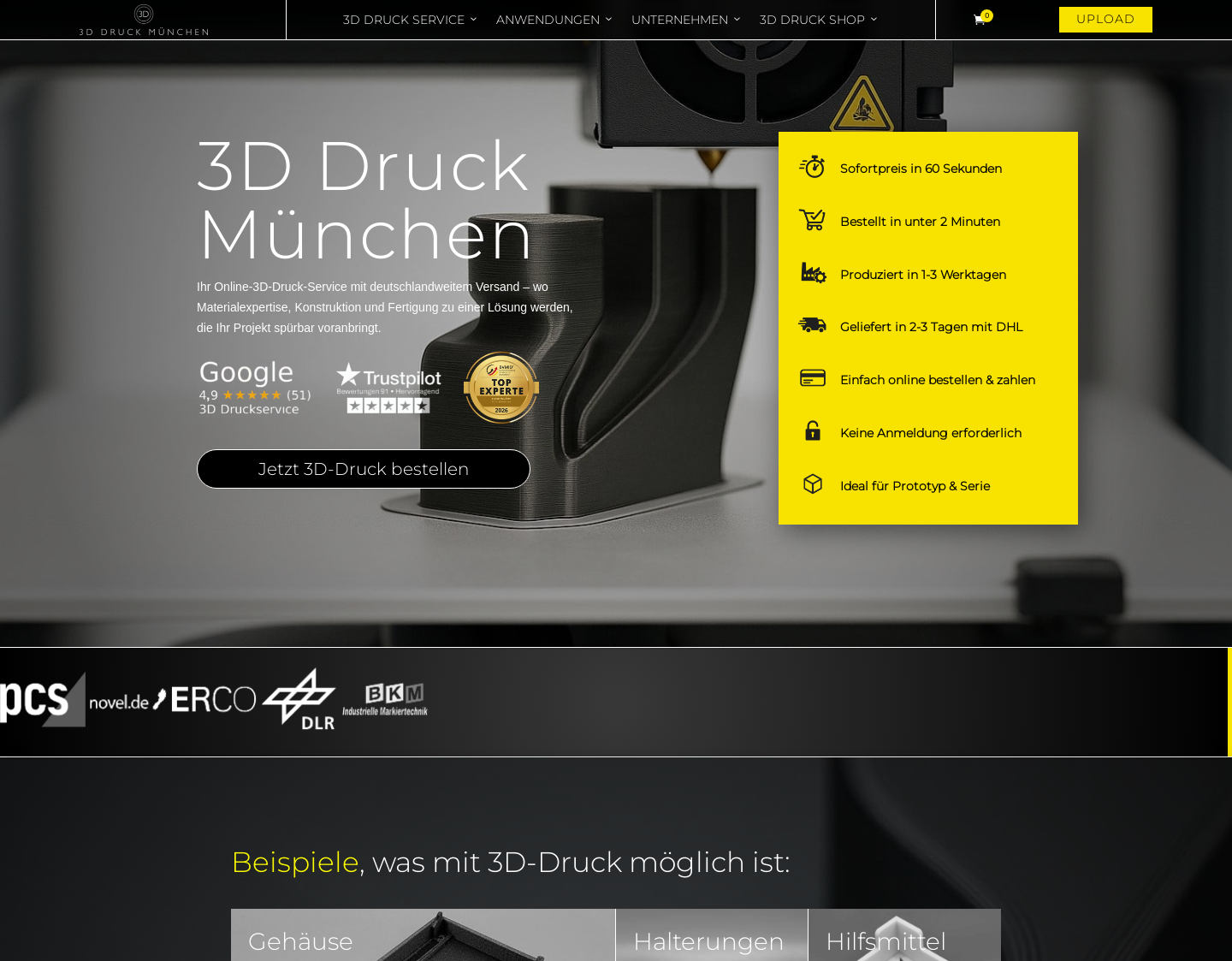 Aktuelle Website-Vorschau von Stefan Klaußner - 3D-Druck & Konstruktion