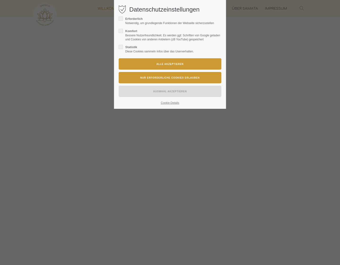 Aktuelle Website-Vorschau von SAMATA - Deine Quelle der Meditations- & Achtsamke