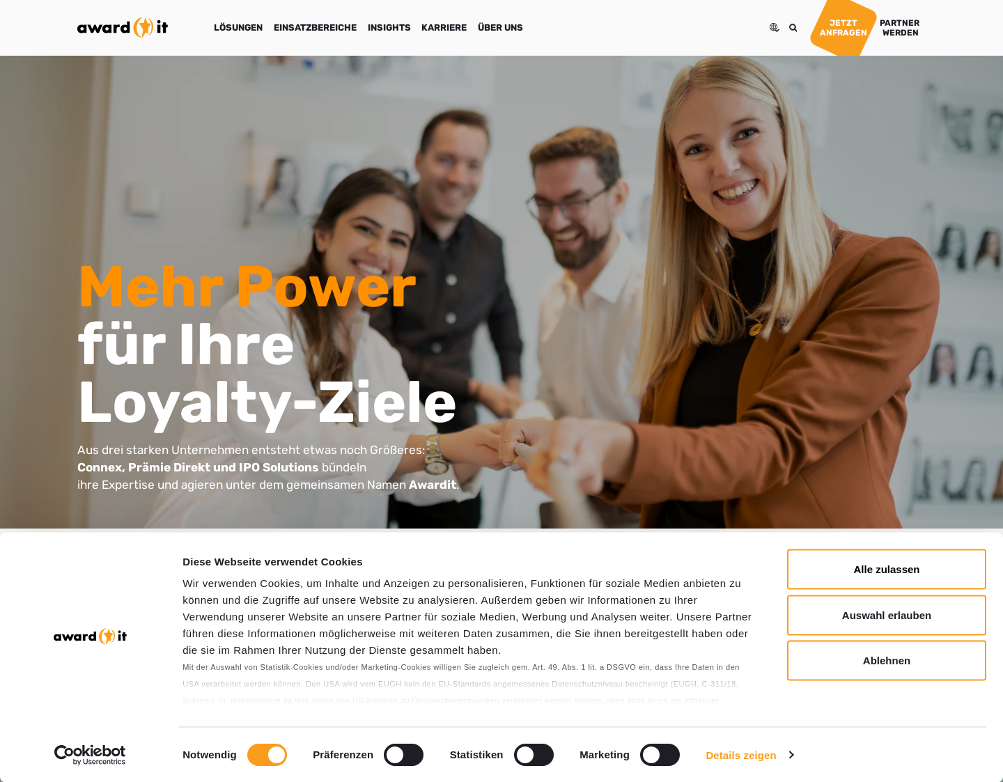 Aktuelle Website-Vorschau von PRÄMIE DIREKT GmbH