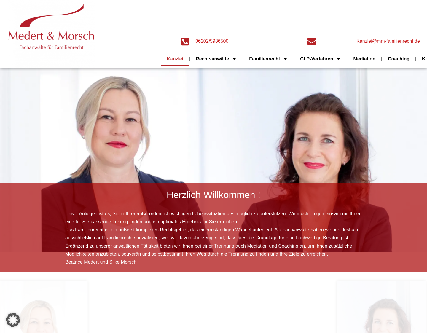 Aktuelle Website-Vorschau von Medert & Morsch - Fachanwälte für Familienrecht