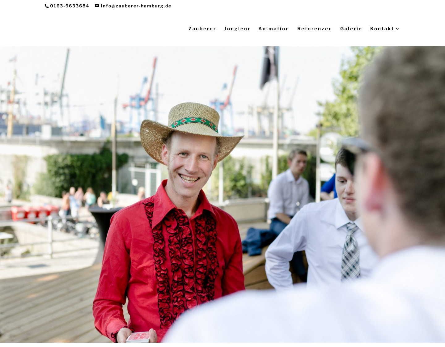 Aktuelle Website-Vorschau von Zauberer Johannes Arnold in Hamburg